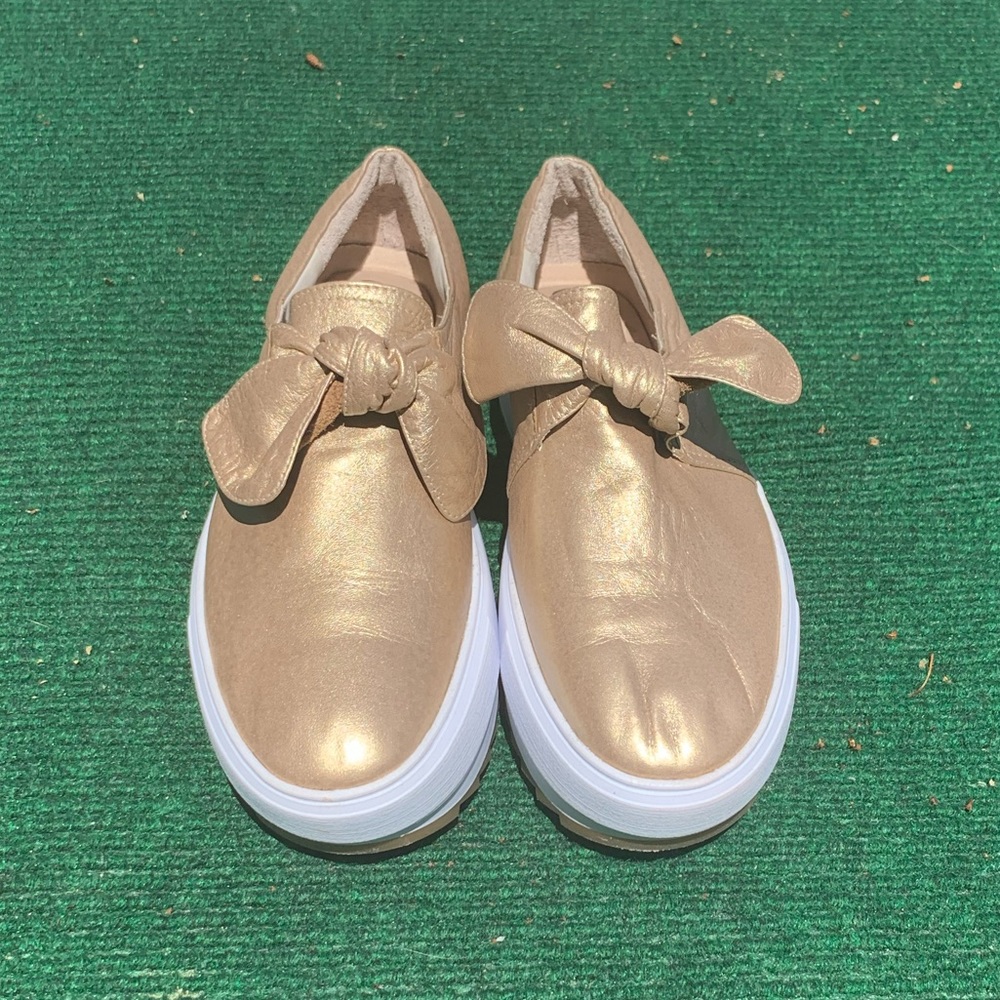 Leather slip on sneakers